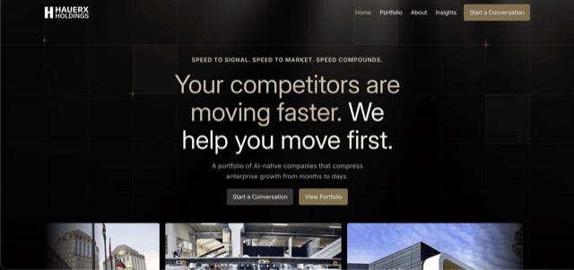 HauerX Holdings website